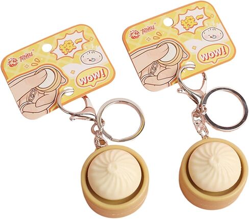 2 Pcs Dumpling Fidget Toys Fidget Keychain, Cute 3D Printed Sensory Clicker Toys Mini Sensory Toy Anxiety and Stress Relief for Adults in Saudi Arabia