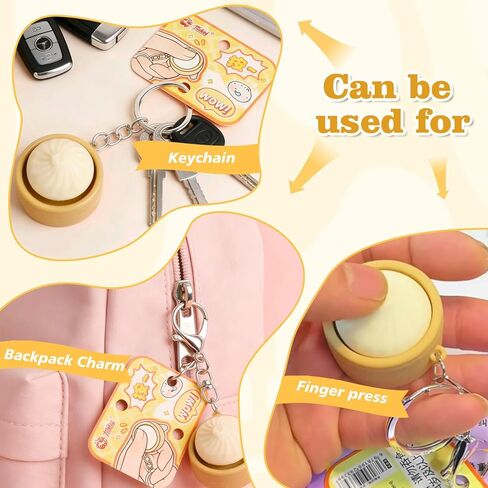 2 Pcs Dumpling Fidget Toys Fidget Keychain, Cute 3D Printed Sensory Clicker Toys Mini Sensory Toy Anxiety and Stress Relief for Adults in Saudi Arabia