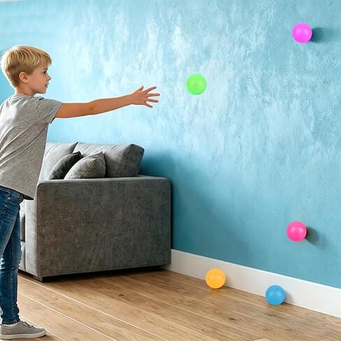 5PCS Glowing Sticky Balls Glow in the Dark Sensory Balls for Ceiling Slow Rising Stress Ball Fidget Toy Squishies Anxious Stress Relief Wall Ball for Adults Kids Stocking Stuffers Sensory in Saudi Arabia