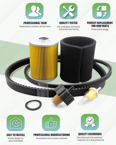 مجموعة ضبط مناسبة لعربة الجولف Yamaha G2 G5 G8 G9 G11 1985-1994، أحزمة القيادة، أحزمة البدء، مرشحات الهواء، الإسفنج، فلتر الوقود، قابس الإشعال، استبدال J38-14450-00 J10-14417-01 in Kuwait