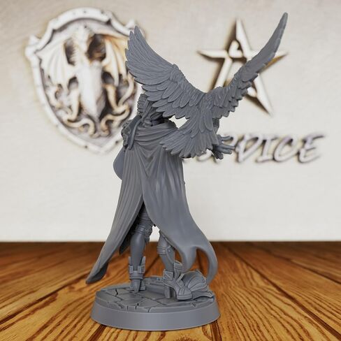 Minis Fantasy Minis غير المطلية بمقياس 28 مم - شخصية TTRPG مفصلة للعب الأدوار واللعبة المصغرة، مصغرات بشرية لألعاب الطاولة لأساتذة الزنزانات - Falconer Ward Paladin (AS367) in Kuwait