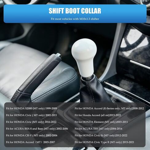 Shift Boot for Collar Upgrade M10x1.5mm Shifters Knobs Ideal for Honda Civic (MT only) 2002-2011 in Saudi Arabia