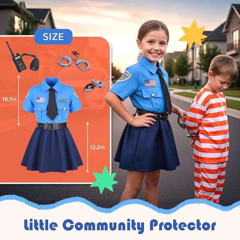 Meland Dress Up Clothes for Girls - Career Day Costume for Kids Ages 3-8 Year Old, Pretend Play Gift for Kids Girls in Saudi Arabia