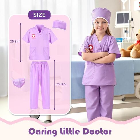 Meland Dress Up Clothes for Girls - Career Day Costume for Kids Ages 3-8 Year Old, Pretend Play Gift for Kids Girls in Saudi Arabia
