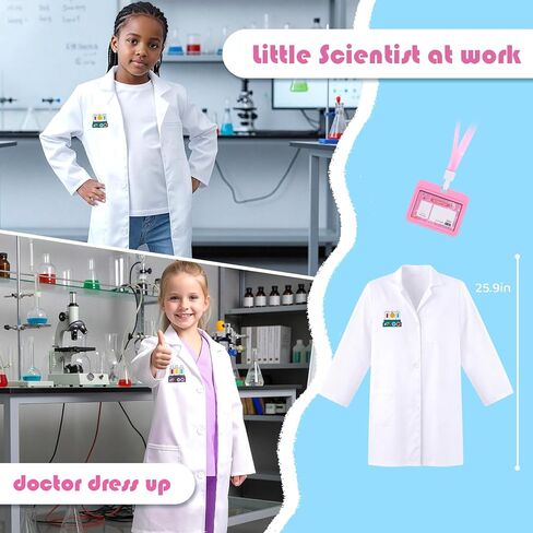 Meland Dress Up Clothes for Girls - Career Day Costume for Kids Ages 3-8 Year Old, Pretend Play Gift for Kids Girls in Saudi Arabia