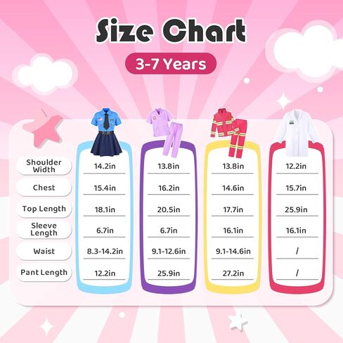 Meland Dress Up Clothes for Girls - Career Day Costume for Kids Ages 3-8 Year Old, Pretend Play Gift for Kids Girls in Saudi Arabia