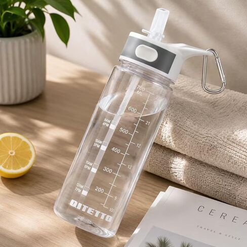 Bottled Joy Gallon Water Bottle,1L Clear Water Bottle, 32oz Water Bottle with Straw, Bottle Joy Sports Water Jug, Tritan Leakproof BPA-Free Sports Jug, Buckle Drinking Bottles for School, Outdoor in Saudi Arabia