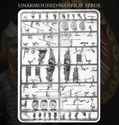 Wargames Delivered - Victrix Rus Infantry 8th to 9th Century with Bonus Miniature STL Download - 48 Miniatures, Varangian Guard & Slavic Warriors with 148 Heads, Shields & Weapons for Action Figure in Kuwait