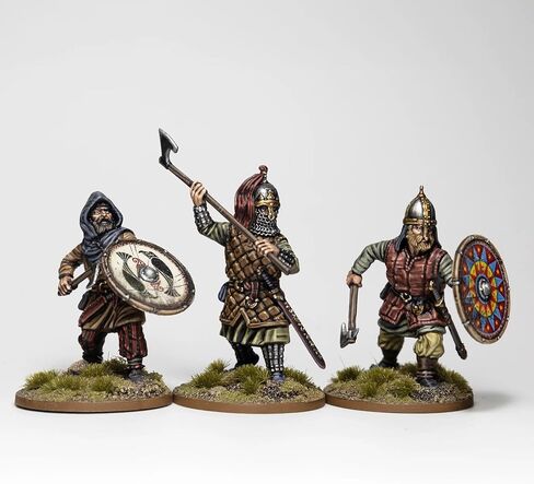 Wargames Delivered - Victrix Rus Infantry 8th to 9th Century with Bonus Miniature STL Download - 48 Miniatures, Varangian Guard & Slavic Warriors with 148 Heads, Shields & Weapons for Action Figure in Kuwait