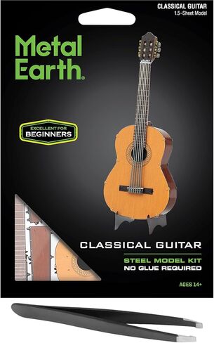Fascinations Metal Earth Classical Guitar 3D Metal Model Kit Bundle with Tweezers in Kuwait
