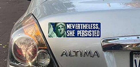 Gear Tatz - Nevertheless, SHE Persisted - Political Car Magnet - 2.75 x 9.5 inches - Professionally Made in The USA - Magnetic Decal in Kuwait