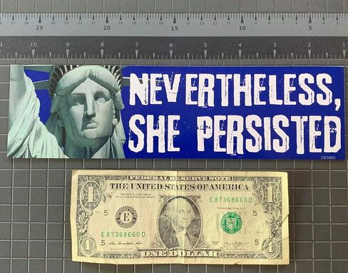 Gear Tatz - Nevertheless, SHE Persisted - Political Car Magnet - 2.75 x 9.5 inches - Professionally Made in The USA - Magnetic Decal in Kuwait