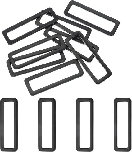 uxcell 8pcs Metal Flat Rectangle Ring, Rectangular Buckle Rings Square Strap Webbing Loop for Bag Belt Purse DIY in Saudi Arabia