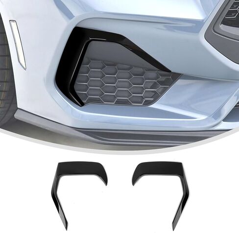 غطاء عاكس فتحة التهوية الأمامي من Linskip متوافق مع 2024 2025 2026 Ford Mustang GT Dark Horse، زخرفة شبكية لملحقات Mustang (أسود لامع) in Kuwait