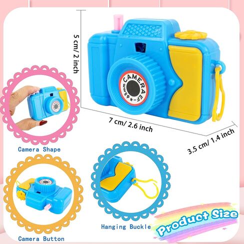 32 Pcs Kids Camera Toy Set Mini Plastic Camera Toy Pretend Play Toy Camera with Lmages in Viewfinder for Boys Girls Birthday Party Favors Goodie Bag Fillers in Saudi Arabia