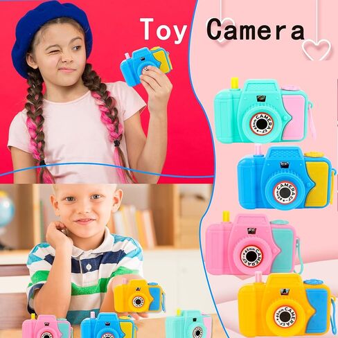 32 Pcs Kids Camera Toy Set Mini Plastic Camera Toy Pretend Play Toy Camera with Lmages in Viewfinder for Boys Girls Birthday Party Favors Goodie Bag Fillers in Saudi Arabia