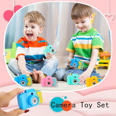 32 Pcs Kids Camera Toy Set Mini Plastic Camera Toy Pretend Play Toy Camera with Lmages in Viewfinder for Boys Girls Birthday Party Favors Goodie Bag Fillers in Saudi Arabia