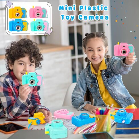 32 Pcs Kids Camera Toy Set Mini Plastic Camera Toy Pretend Play Toy Camera with Lmages in Viewfinder for Boys Girls Birthday Party Favors Goodie Bag Fillers in Saudi Arabia