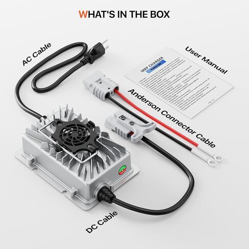 12V 20A LiFePO4 Battery Charger, 14.6V AC-DC Smart Charger for 12V/12.8V Lithium Batteries, Fast Charging with LED Indicator for RV, Solar, Off-Grid, Marine and Home Backup Systems in Saudi Arabia