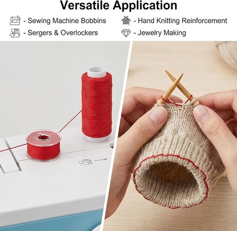 22PCS Elastic Thread for Sewing Machine, Latex Polyester, 0.6mm, 20m Each Spool, Colored Elastic Sewing Thread with Spool for Shirring, Serger, Overlock Machines, Quilting, Knitting, Weaving, DIY in Kuwait