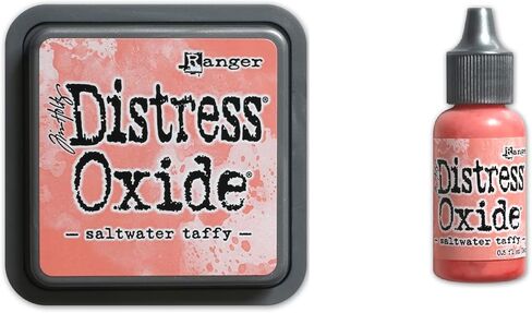 Tim Holtz Distress Saltwater Taffy February 2022, Distress Oxide Ink Pad and Oxide Reinker, Bundle of 2 Items in Saudi Arabia