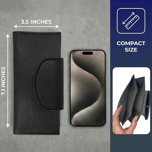 Cash Wallet for Women Long Envelope Bill Holder for Money and Dollar Storage All-in-One Slim Bifold Envelop Organizer for Cash Cards Travel and Daily Use in Kuwait