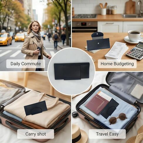 Cash Wallet for Women Long Envelope Bill Holder for Money and Dollar Storage All-in-One Slim Bifold Envelop Organizer for Cash Cards Travel and Daily Use in Kuwait