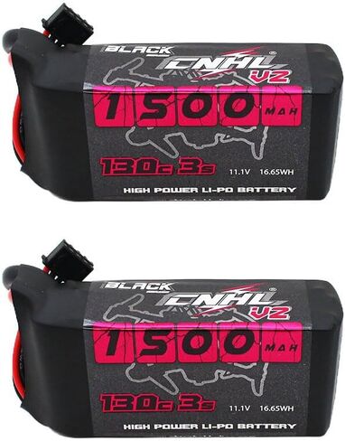 CNHL 1500mAh 3S Lipo Battery 11.1V 100C with XT60 Connector for RC Car RC Trucks RC Boat FPV Racing,RC Quadcopter Helicopter Airplane(2 Packs) in Saudi Arabia