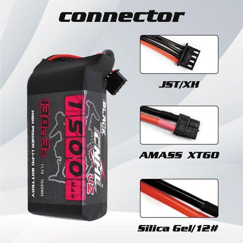 CNHL 1500mAh 3S Lipo Battery 11.1V 100C with XT60 Connector for RC Car RC Trucks RC Boat FPV Racing,RC Quadcopter Helicopter Airplane(2 Packs) in Saudi Arabia