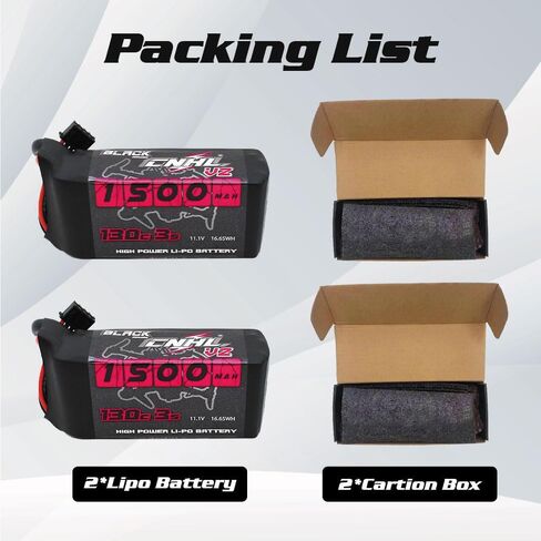 CNHL 1500mAh 3S Lipo Battery 11.1V 100C with XT60 Connector for RC Car RC Trucks RC Boat FPV Racing,RC Quadcopter Helicopter Airplane(2 Packs) in Saudi Arabia