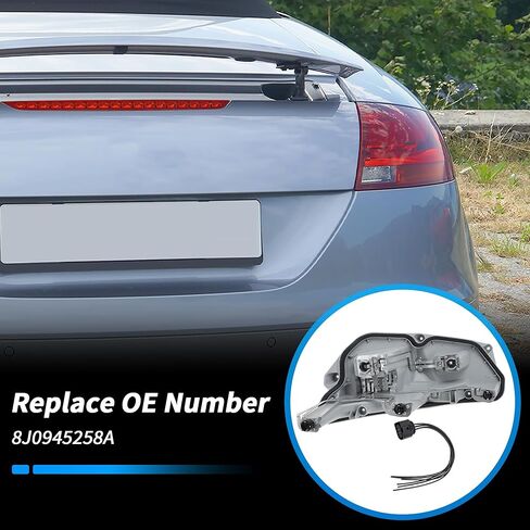 Right Rear Tail Light Bulb Holder Harness for Audi TT MK2 2006-2014 Tail Light Bulb Holder with Lamp Socket Plug Replace 8J0945258A in Kuwait