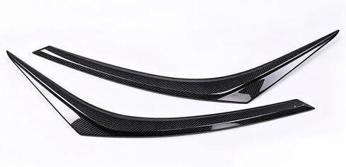 Car Accessories C-HR CHR Front Headlight Eyelid Eyebrow Edge Cover Trim Front Headlight Eyebrow Decorative Frame Fit for C-HR CHR 2018 2019 2020 ABS 2PCS (Carbon Fiber) in Kuwait