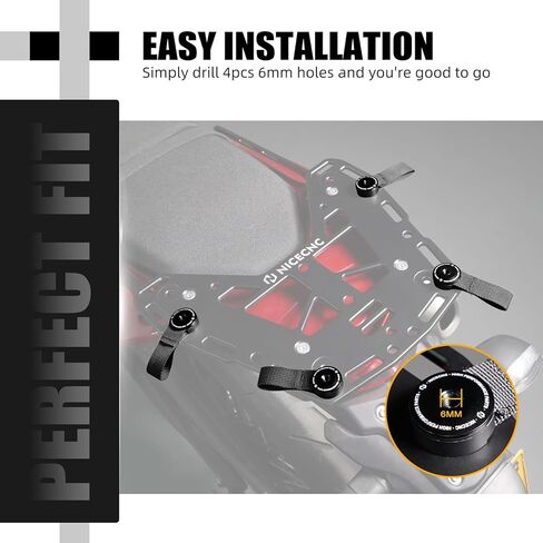 NICECNC Luggage Carrier Strap Rear Luggage Rack Ring Compatible with Yamaha YZ YZF WRF 125 250 450, Compatible with Kawasaki KX KXF125 250 450, Fit for Off-Road Models, See Fitment in Kuwait