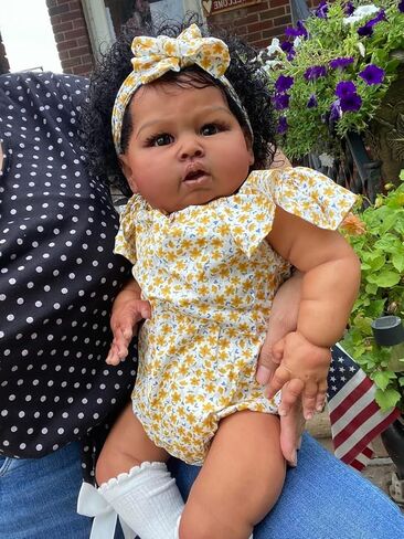 24inch Lifelike Reborn Baby Dolls Black Girls Silicone Babies That Look Real Toddler Eyes Open Realistic boy in Saudi Arabia
