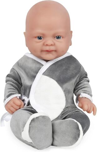 Vollence 14 inch Silicone Baby Dolls Girl Weighted 3.57 lb,[NOT Vinyl],Silicone Full Body Reborn Lifelike Realistic Real Life Newborn Soft Babies with Feeding Accessories & Gift Box for Kids Age 3+ in Saudi Arabia