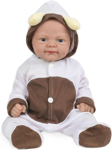 Vollence 14 inch Silicone Baby Dolls Girl Weighted 3.57 lb,[NOT Vinyl],Silicone Full Body Reborn Lifelike Realistic Real Life Newborn Soft Babies with Feeding Accessories & Gift Box for Kids Age 3+ in Saudi Arabia