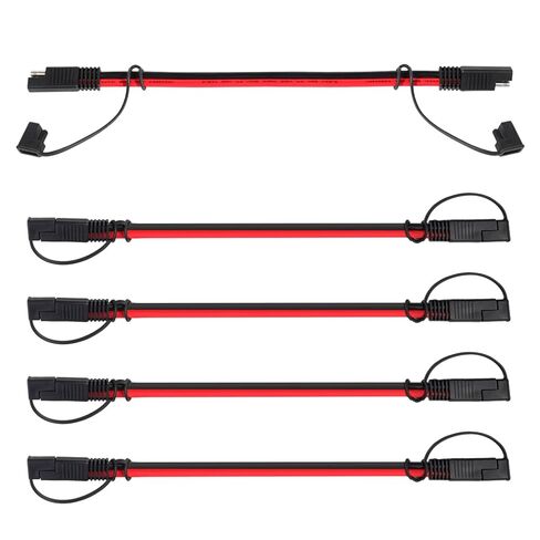3FT SAE to SAE Cable 18 AWG Extension Cord Wire Harness 2 Pin Connector Cable Plug, Quick Disconnect 7.5A for Solar Panel, Battery, Motorcycle, Automotive (5 Packs) in Kuwait