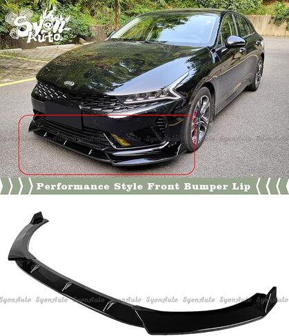 FITS 2021-2024 KIA Optima K5 Glossy Black Performance Style 3 PCS Front Bumper Lip in Kuwait