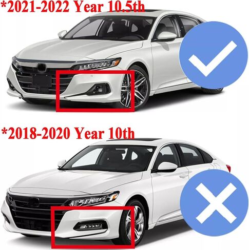 Front Bumper Lip 3Pcs for Honda Accord 2021 2022 10.5th Gen Sedan GT Style ABS Front Bumper Lip Splitter Spoiler Kit (Carbon Fiber Print) in Saudi Arabia