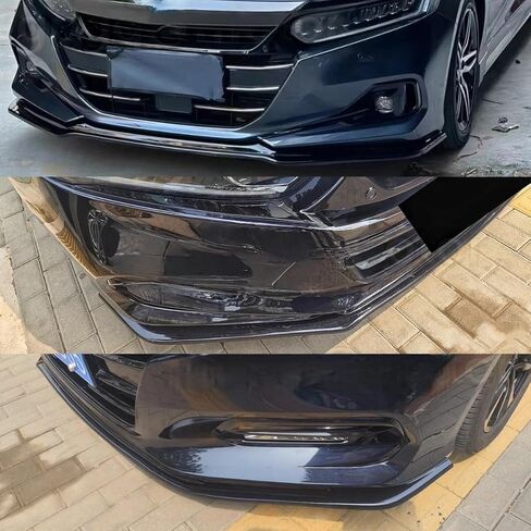 Front Bumper Lip 3Pcs for Honda Accord 2021 2022 10.5th Gen Sedan GT Style ABS Front Bumper Lip Splitter Spoiler Kit (Carbon Fiber Print) in Saudi Arabia