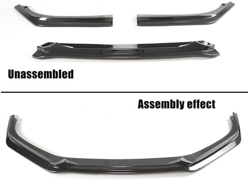 Front Bumper Lip 3Pcs for Honda Accord 2021 2022 10.5th Gen Sedan GT Style ABS Front Bumper Lip Splitter Spoiler Kit (Carbon Fiber Print) in Saudi Arabia