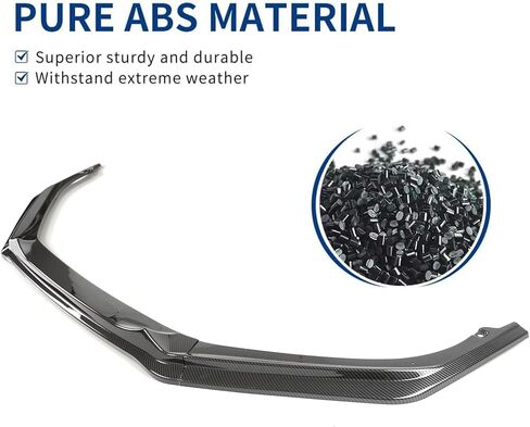 Front Bumper Lip 3Pcs for Honda Accord 2021 2022 10.5th Gen Sedan GT Style ABS Front Bumper Lip Splitter Spoiler Kit (Carbon Fiber Print) in Saudi Arabia