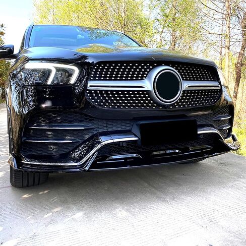 الشفة الأمامية متوافقة مع مرسيدس بنز GLE-Class W167 C167 GLE350 GLE450 GLE53 AMG 2019-2023 مجموعة الجسم الناشرة للشفاه الأمامية، أسود لامع in Kuwait
