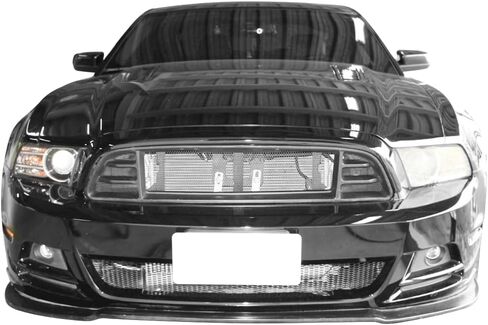 الشفة الأمامية الممتصة للصدمات متوافقة مع سيارة فورد موستانج 2013-2014، GT Style Black PP لمسة نهائية للشفاه الأمامية أسفل الذقن إضافة إلى بواسطة IKON MOTORSPORTS in Kuwait