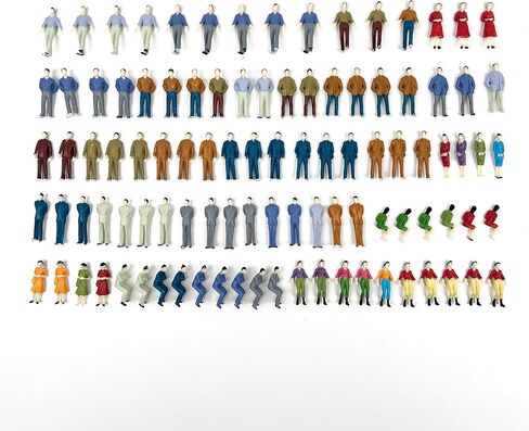 1:50 Scale Miniature People Figures, ABS Plastic Model People with Mixed Poses (Randomly Shipped) for Architecture Diorama Railway Layout Sand Table Scene Building, Adult Hobby Supplies (30) in Kuwait
