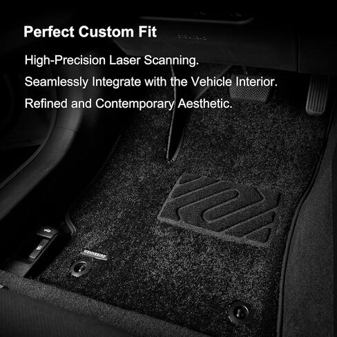 WENNEBIRD Superior Carpet Front Row Floor Mats for 2015-2021 Mercedes-Benz C-Class Sedan (W205), 0.6-Inch Ultra-Thick, Noise-Reducing, All-Weather Waterproof Anti-Slip – 2-Pc Set in Kuwait