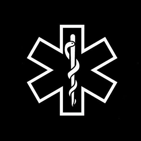 EMT Star of Life Sticker Emergency Medical Decal Window Bumper Decal Sticker Suitable for Cars, Trucks 5inch 2PCs in Saudi Arabia
