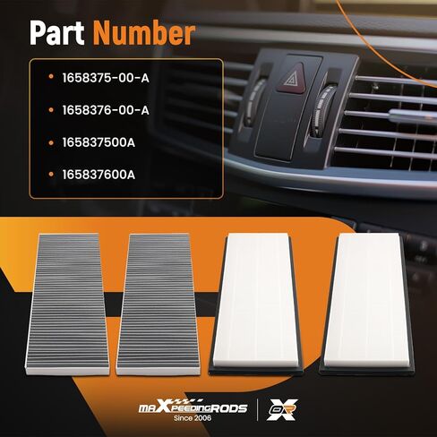 Maxpeedingrods 4 قطعة 1658375-00-A 1658376-00-A فلتر هواء المحرك ومجموعة مرشح هواء المقصورة لـ Tesla Model Y 2020 2021 2022 2023 2024 in Kuwait