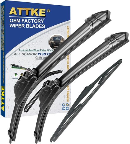 ATTKE Front Wiper Blades and Rear Wiper Blades for Hyundai Tucson 2022 2023 2024 2025, OEM Wiper Blades, (26“ + 16" + 12" 3 Wiper Blades) in Saudi Arabia