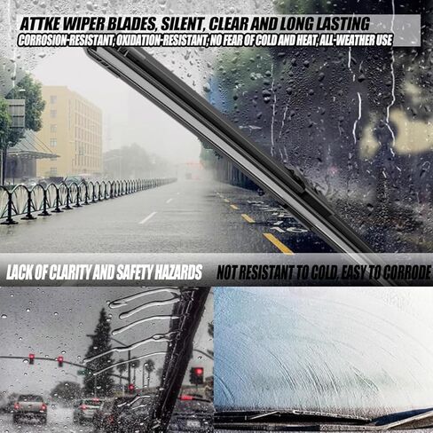 ATTKE Front Wiper Blades and Rear Wiper Blades for Hyundai Tucson 2022 2023 2024 2025, OEM Wiper Blades, (26“ + 16" + 12" 3 Wiper Blades) in Saudi Arabia